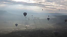 卡巴,土耳其,热空气气球骑