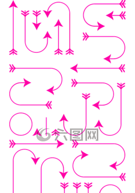 箭头,少女,粉红色