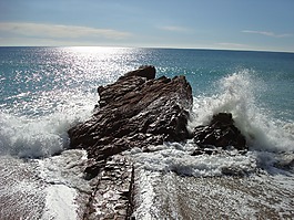 海,波,巖