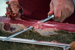 意大利熏火腿,肉,切割