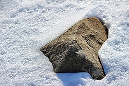 石,冰雪覆蓋,雪