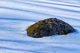 石,冰雪覆蓋,雪