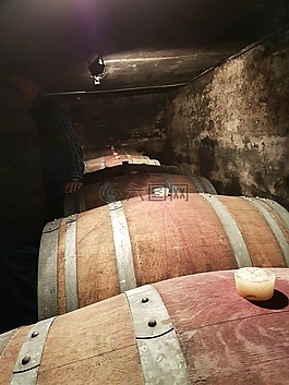 酒窖,木桶,酒