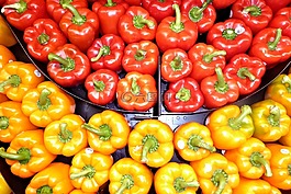 紅黃甜椒,蔬菜,新鮮