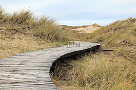 沙丘,木棧道,amrum