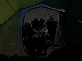 開帳篷,星星,夜