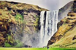 skogafoss,大瀑布,冰岛