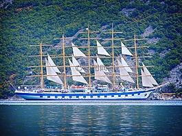帆船,海,帆