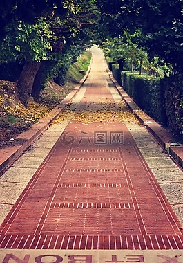 通路,砖街,走道