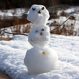 雪人,雪,冬天