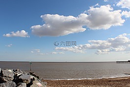 海,大自然,水