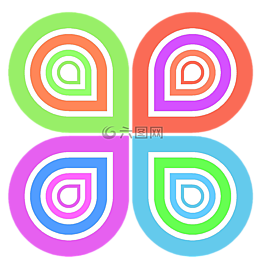 徽標(biāo),現(xiàn)代,多彩