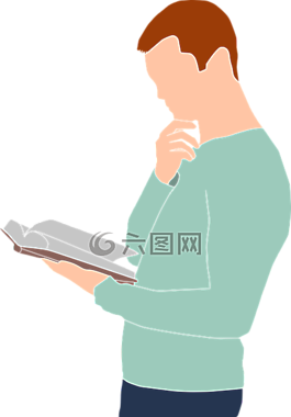 男子,控股,閱讀