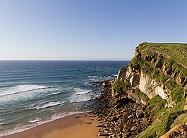 海灘,克里夫,suances
