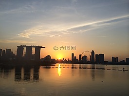 新加坡,天际线,滨海湾金沙