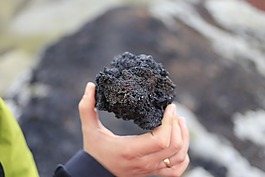 巖,火山,手