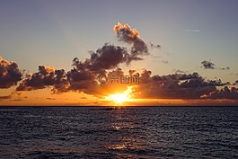 日落,現(xiàn)場(chǎng),海洋