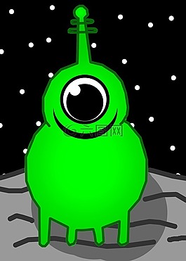 绿色,外星人,火星人