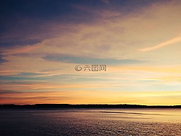 日落,天空,激情