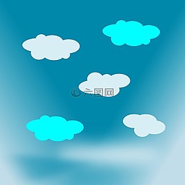 白,藍(lán)色,天空
