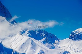 法國,阿爾卑斯山,冬天
