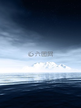 景觀,海,夜晚的天空