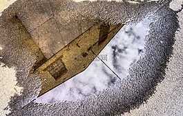 鏡像,水坑,水坑里的攝影