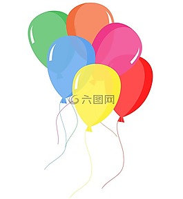 氣球,束,多彩