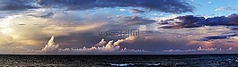 海洋,全景圖,海景