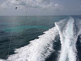 喚醒,船,海洋