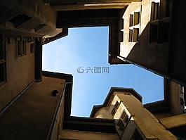 房子,天空,藍(lán)色