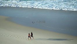 海灘,走,里約熱內(nèi)盧