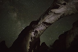 砂巖拱,銀河,夜