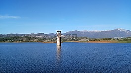 湖canterno,景观,山