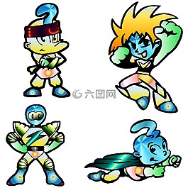 卡通,戰(zhàn)士,騎士