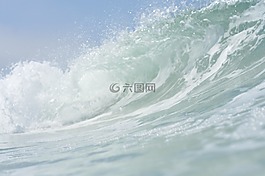 波,海洋,海