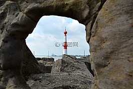 查看,灯塔,不来梅