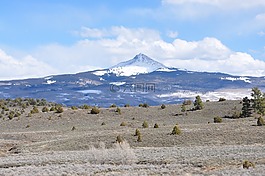 山,雪,沙漠