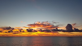 海洋,日落,性質(zhì)