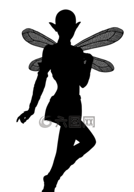 剪影,小精灵,翼
