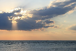 海洋,云,天空
