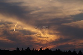 夕阳,abendstimmung,waldsee