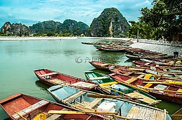 越南,水,小船