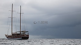 風(fēng)暴,游艇,海