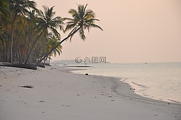 海灘,印度,拉克沙群島