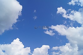 藍(lán)色,himmel,云