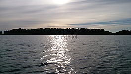 水,岛,湖