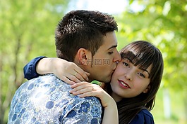 夫婦,愛情,吻