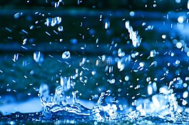 一滴水,雨,下降