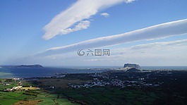 濟州島,云,城山海極峰